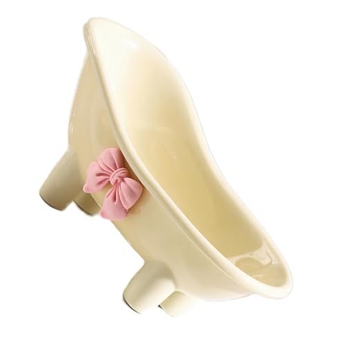 CFTGIW Badewanne Plastik Plastik Dekortative Schüsselhalter mit Fliege Bindung für Badezimmer Toilette Regelmäßiger Es Premium Stur Badewanne Boxbathtub Dishdecortatives Gericht (Ohne WLAN) von CFTGIW