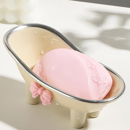 CFTGIW Badewanne Plastik Plastik Dekortative Schüsselhalter mit Fliege Bindung für Badezimmer Toilette Regelmäßiger Es Premium Stur Badewanne Boxbathtub Dishdecortatives Gericht (Silberplattierter CFTGIW Badewanne Plastik Plastik Dekortative Schüsselhalter mit Fliege Bindung für Badezimmer Toilette Regelmäßiger Es Premium Stur Badewanne Boxbathtub Dishdecortatives Gericht (Silberplattierter von CFTGIW