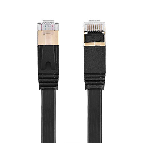CFTGIW Cat7 RJ45 600MHz Patch Abgeschirmtes LAN -Kabel Flach Ethernet Kabel 15m 4 Abgeschirmtes RJ45 LAN - Cat7 Flach Ethernet Patch (1m / 3,3 Fuß) von CFTGIW