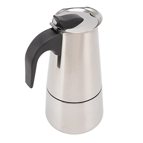 CFTGIW Coffe Maker Food Grade Tragbarer Edelstahl Moka -Topf für Home und Outdoor Camping, um Sicherer Sicherer Kaffee Makermoka Potstainless Stahl Kaffee Potportable Moka Potcoffee (300ML) von CFTGIW