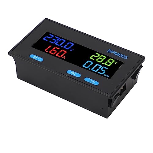 CFTGIW Digital Voltmeter Amperemeter Panel 8 in 1 Multifunktionaler Leistungsmesser -Farb -LCD Anzeige AC Energy Monitor AC60? 300V 200A (100A) von CFTGIW