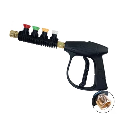 CFTGIW Druckreiniger, Handscheibe-Waschmaschine mit 4-Farben-Düsen, M22 15mm Anpassungsscheibe Waschmaschinenauto Waschmaschine Sprühgerät Hochdruck Waschmaschine Auto-Werkzeug Auch (G3 合金枪配 4 喷嘴(外丝 CFTGIW Druckreiniger, Handscheibe-Waschmaschine mit 4-Farben-Düsen, M22 15mm Anpassungsscheibe Waschmaschinenauto Waschmaschine Sprühgerät Hochdruck Waschmaschine Auto-Werkzeug Auch (G3 合金枪配 4 喷嘴(外丝 von CFTGIW