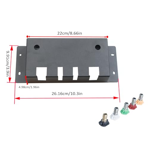 CFTGIW Druckreinigerhalter Wandmontierte Schaumkanonenhalter Lagerregal für Schaumkanone, Druckreinigerdüsenspitze und Druckstaberweiterungsspeicher Rackdruck Waschmaschine Holderfoam von CFTGIW