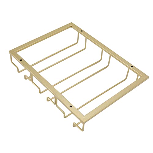 CFTGIW Eisenkunst Verkehrten Glashalter Europäischer Hängende Glasregal Unter Kabinett Gold Verkehrt Runter -Rackup -Halter Glashalter Glasregal Unter Kabinett3 Zeilen Glas (Gold) von CFTGIW