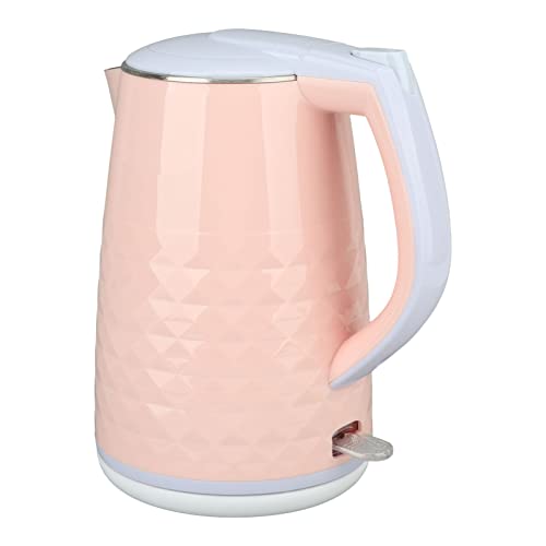 CFTGIW Elektro -Teekessel 2000W Doppelte Edelstahl 2 -L Kesselheizung mit Auto Absperrung und Kochen Trocken und Ein Ausgezeichnetes Elektrikkessel Wasserkessel Kesselkesselkessel Kettleauto (PINK) von CFTGIW