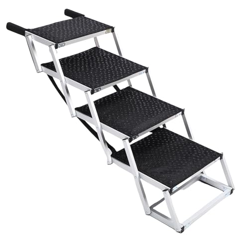 CFTGIW Extra Breite Hundetreppe für Große Hunde Faltbare Haustierstufen für Auto-SUV-LKW mit Rutschfesten Oberflächenpfoten Druckbeschichtung von Bis zu 154 Pfund 4 Stufen CFTGIW Extra Breite Hundetreppe für Große Hunde Faltbare Haustierstufen für Auto-SUV-LKW mit Rutschfesten Oberflächenpfoten Druckbeschichtung von Bis zu 154 Pfund 4 Stufen von CFTGIW