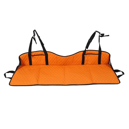 CFTGIW Faltbares Auto Rücksitz Extender Leder Memory Foam Matratze für SUVs mit Weicher Bequemer Unterstützung Universal Fit Travel Camping Ruhe (ORANGE) von CFTGIW