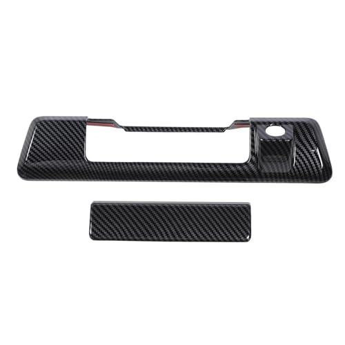 CFTGIW Heckklappen Griff Abdeckung Heckklappe Tür Schüssel Trimm Heckklappen Griff Ersatz für Isuzu DMax 2023-2024 ABS-Klebe-Rücken Im Kohlefaser-Stil, Einfache Installation von CFTGIW