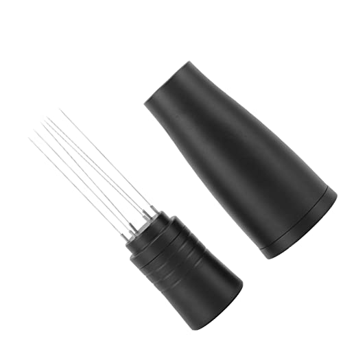 CFTGIW Kaffeepulver Distributor Professionelle Lebensmittelqualität Nadel Typ Flat Kaffee Rührendes Werkzeug für Coffeeshop Home Reise (BLACK) von CFTGIW