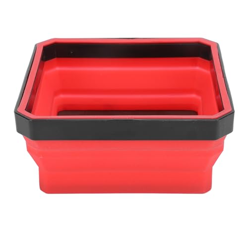 CFTGIW Magnetische Teile Werkzeugschale Silikon Tragbares Weit Kollabierbares Magnetwerkzeugfach für Schrauben Schrauben Muttern Waschmaschinen Grün und Material Kunststoff Werkzeug Magneteile (Rot) von CFTGIW