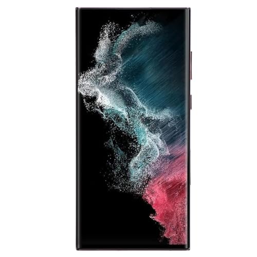 CFTGIW Phone LCD -Bildschirmersatz mit Frame- und Reparaturkit 6.7in Bildschirm 500ppi 3088 X 1440px für S22 Ultra 5G SM S908U Silver Speziell S22 für S908U 5G Telefon LCD Bildschirm (Rot) von CFTGIW