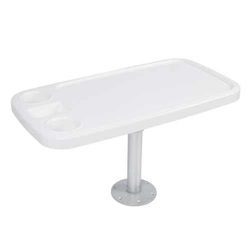 CFTGIW RV -Tabelle 460? 700 Mm Höhe Abnehmbarer Bootstisch und Grundsatz mit 2 Tasse Halter für Yacht Pontondeck RV Tischboot Tablemarine TableaTable Heightable Table Tisch Bein SetRV SetRV von CFTGIW
