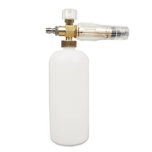 CFTGIW Schaumzeuggenerator Dichter Schaumproduzent Schaumhersteller Schaumflaschenschaum für Hochdruckauto Waschmaschinenauto Schaum Waschmaschine Candense Schaumproduzent (WHITE) von CFTGIW