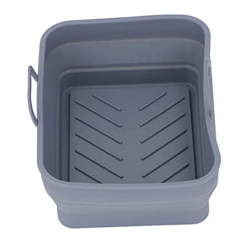 CFTGIW Silikonkocher -Topf Rechteckige Fritteuchsen -Liner Tablett Ersatz für Küchenkochzubehör Fritteuchter Nr. OF IS Ma Silicon Fryer LinSilicon Cooker Potsilicon Fryer (GREY) von CFTGIW