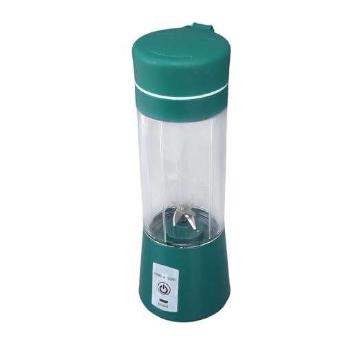 CFTGIW Tragbarer Mixer ABS 380ml Wiederaufladbare Juicer Cup Handheld Obstmaschine mit 6 Edelstahlblättern für Büro -Fitnessstudio -Reisebereicheextrakte Effi Tragbare Blenderni (GREEN) von CFTGIW