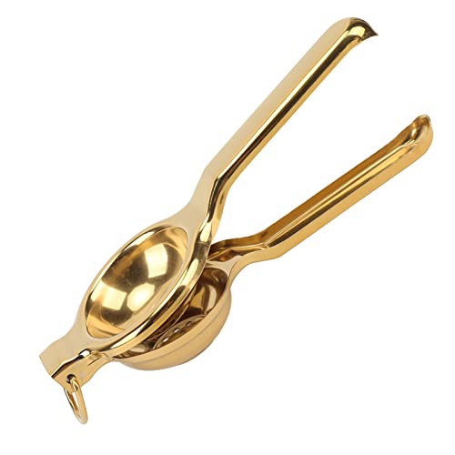 CFTGIW Zitronenkürze Edelstahl Ergonomische Ultra -Griffhand Gehaltenes Entsafter mit Heben für Küche Gold Hand Squeezer SPARTE Squeezerlemon Squeezermanual Press Squeezerhand Gehalten (GOLD) von CFTGIW