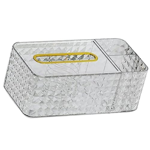Gewebespeicherbox Rhombus Textur Side Partition Handtuch Serviettenbehälter Hülle Transparent Gold AS (Klar weiß) von CFTGIW