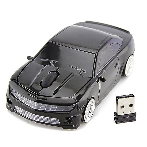 Sportauto -förmiger Computer Hoher Genauigkeitssensor Computer für Laptop Red Sport Car -Form Computer Mousecar Mousecar Wirelesscar Computer Mousepc Maus Komplizierte Unseren A -Stecker (BLACK) von CFTGIW