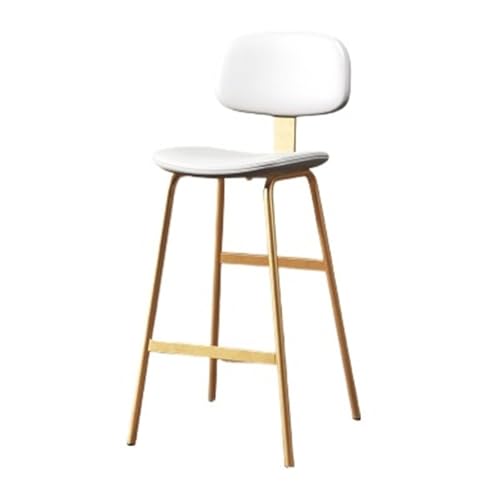 Barhocker Hoher Hocker mit weißer Rückenlehne und goldenen Beinen aus Eisen for Restaurants und Bars Bar Chair von CFY652