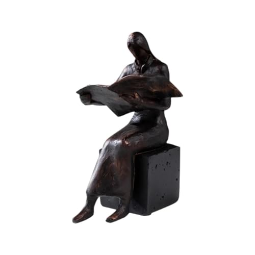 Buchstütze Lesen Figurine Buchstütze Harz Buch Reader Skulptur for Regale Büro Schreibtisch Buchstützen(Woman) von CFY652