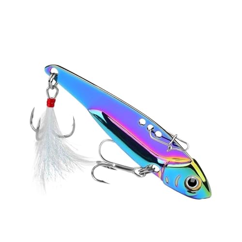 CFY652 Angelschnur Metall-All-Water-Layer-Long-Wurf-Bunte Vibrations-Pailletten-Long-Shot-Vollschwimmschicht-Vibrations-Tremor-Köder Angelsehne(7G) von CFY652