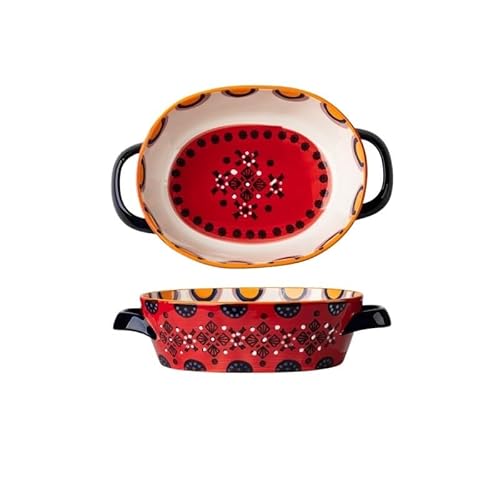 CFY652 Backblech Backgeschirr-Sets mit Griffen, Lasagneform, spülmaschinenfeste Auflaufformen for den Ofen, Keramik-Backformen, 800 ml Ofenform CFY652 Backblech Backgeschirr-Sets mit Griffen, Lasagneform, spülmaschinenfeste Auflaufformen for den Ofen, Keramik-Backformen, 800 ml Ofenform von CFY652