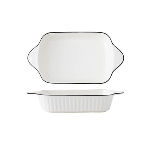 CFY652 Backblech Skandinavische kreative Backplatte Haushalt Keramik rechteckige Platte Salatschüssel Küche Geschirr Ofenform von CFY652