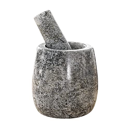 CFY652 Mörser und Hämmer Handgefertigtes Lapis-Mörser-Stößel-Set, rustikaler Kräuterbrecher und Steinmühle, 4,7 Zoll, am besten for die Küche verwendbare Dekoration, Einzugsgeschenke Mörser Stößel von CFY652