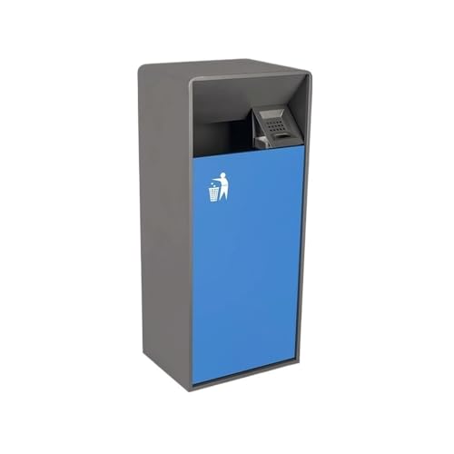 CFY652 Mülltonne 19L/40L Outdoor-Mülleimer, zweifarbiger quadratischer Metall-Mülleimer mit seitlicher Öffnung, moderner Haushalts-Mülleimer (mit Aschenbecher) Garbage Bin(Mittel) von CFY652