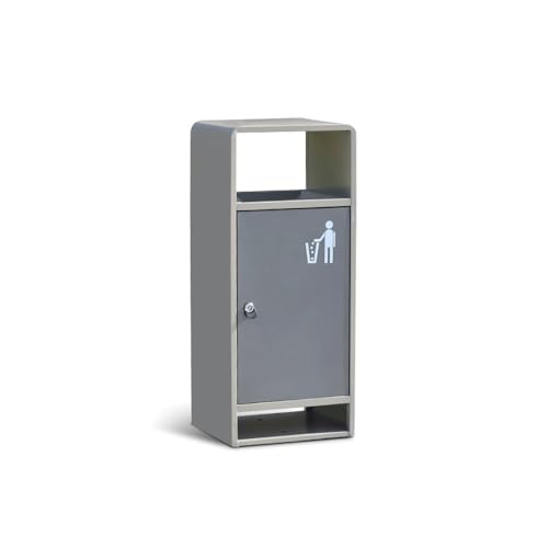 CFY652 Mülltonne 35L Outdoor-Mülleimer, seitlich fallender, quadratischer Metall-Mülleimer mit Zwei seitlichen Öffnungen, moderner, kommerzieller Haushalts-Mülleimer in Grau Garbage Bin CFY652 Mülltonne 35L Outdoor-Mülleimer, seitlich fallender, quadratischer Metall-Mülleimer mit Zwei seitlichen Öffnungen, moderner, kommerzieller Haushalts-Mülleimer in Grau Garbage Bin von CFY652
