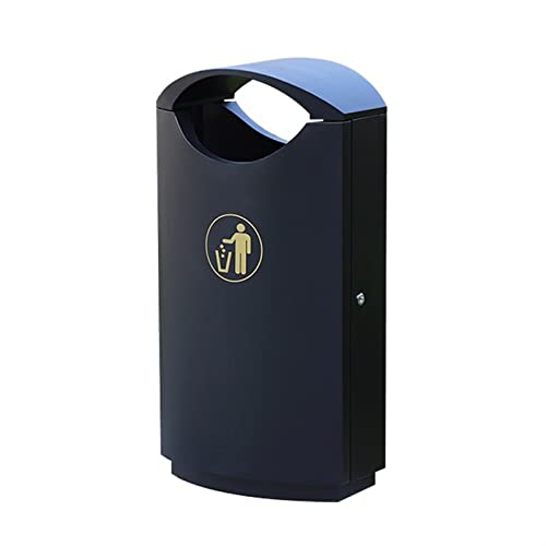 CFY652 Mülltonne Edelstahl-Mülleimer, einfacher klassifizierter Mülleimer for den Innen- und Außenbereich, modischer kommerzieller Mülleimer, 2 Farben Garbage Bin(Schwarz) von CFY652