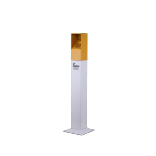 CFY652 Mülltonne Edelstahl-Rauchlöschsäule for den Außenbereich, Aschesäule, vertikaler Müll, Aschenbecher, Hotel-Mall, Raucherzimmer Garbage Bin(Yellow) von CFY652