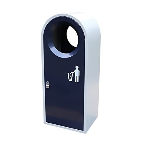CFY652 Mülltonne Modischer Outdoor-Mülleimer, verzinkter kommerzieller Mülleimer, mit rundem Ausguss, großer Mülleimer, 52 l/13,7 Gallonen Garbage Bin von CFY652