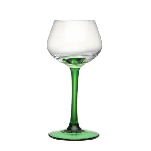 CFY652 Sektgläser Champagnerflöte, 1 Set Champagnergläser mit großem bauchigem Stiel und grünem Stiel, Fassungsvermögen 145 ml for Treffen mit Freunden Champagner Gläser von CFY652