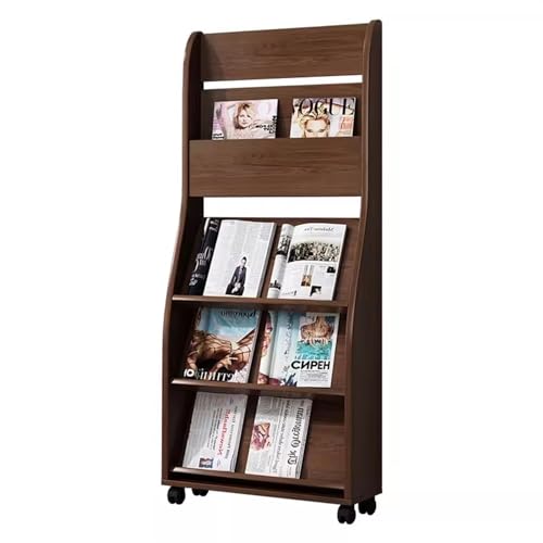 CFY652 Zeitschriftenständer Zeitschriftenregal aus Holz, Informationsständer, Bodenpräsentationsständer, Hausplan-Werbeständer, vertikale Zeitungsregale Prospektständer von CFY652