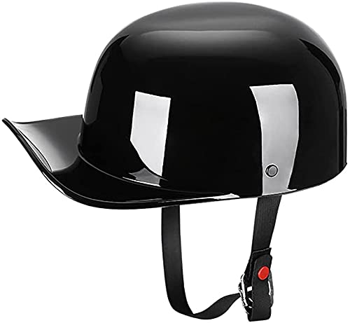 CFZWJ Retro Baseball Cap Motorrad Halbhelme,Unisex Light Motorrad Jethelme Für Männer Und Frauen,ECE-Zertifizierung Cruiser Elektroroller Chopper Schädelkappe Half Shell Helm von CFZWJ