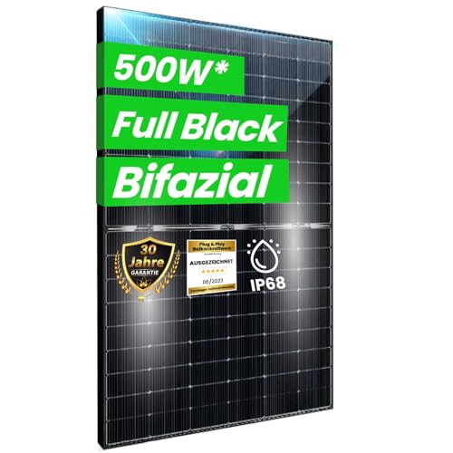 CamperGold® 10x EPP 500 Watt M10 HIEFF Twin Mono Schwarz/Silber Solarmodul | Hochwertige monokristalline Solarzellen | Spitzenqualität für langfristige Einsparungen von CG Camper Gold