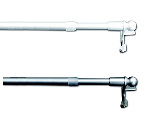 CG-Sonnenschutz Klemmstange Easy weiß ausziehbar 30-40cm, 40-60cm, 60-80cm, 80-100cm, 100-130cm, ohne Bohren Vitrage zum Klemmen Klemmstange (80-100 cm) von CG-Sonnenschutz