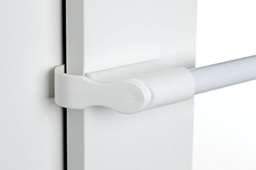 CG-Sonnenschutz Klemmstange weiß Ø 10/12mm 50-75 cm oder 75-125cm für Fenster für Scheibengardinen, Spannvitrage, Vitragestange für Fenster (75-125 cm) von CG-Sonnenschutz