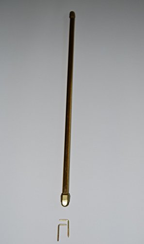 CG-Sonnenschutz - Vitragestange weiß braun vermessingt ausziebar Scheibenstange Cafestange Vitrage (1 Stück messing, 80-120 cm) von CG-Sonnenschutz
