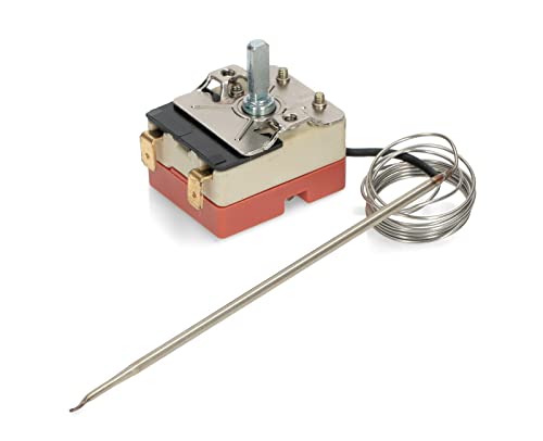 CG94 - Universal-Thermostat für Elektroofen | Temperaturregelung 50°-290° | Sonde 127mm Ø 4mm, 2 Kontakte, Koralle, Universal von CG94