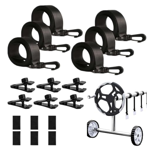 6 Stück Schutzgurte für Poolplane, Poolaufroller, Befestigungsgurte für Poolplane, 6 Befestigungsbänder und Clips, einfach zu installieren von CGACCSD