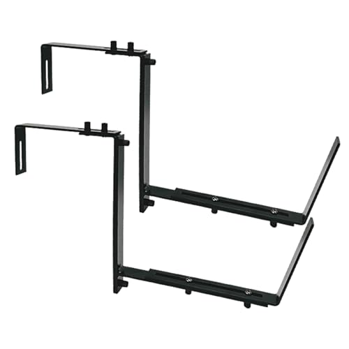 CGACCSD 2 x Blumenkastenhalter Premium für Brüstungen und Balkongeländer, robust und in der Breite verstellbar, in 2 Richtungen verstellbar – ohne Bohren von CGACCSD