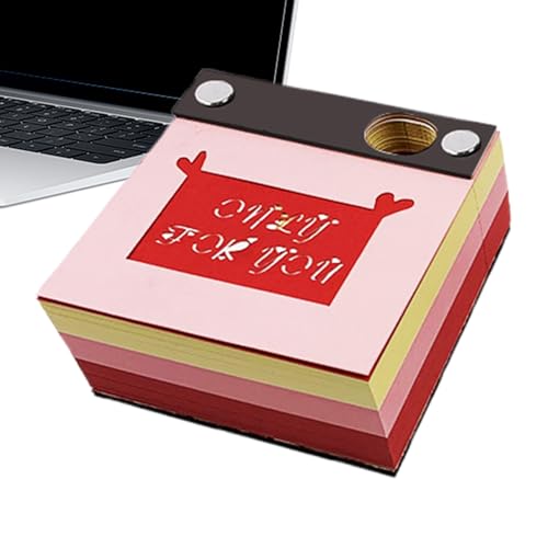 CGACCSD 3D-Haftnotizen | Notizblock 3D Monatskalender | Vielseitiges Notizbuch mit klassischer Gravur für Büro Zuhause Klassenzimmer Weihnachten Ostern Organisation von CGACCSD