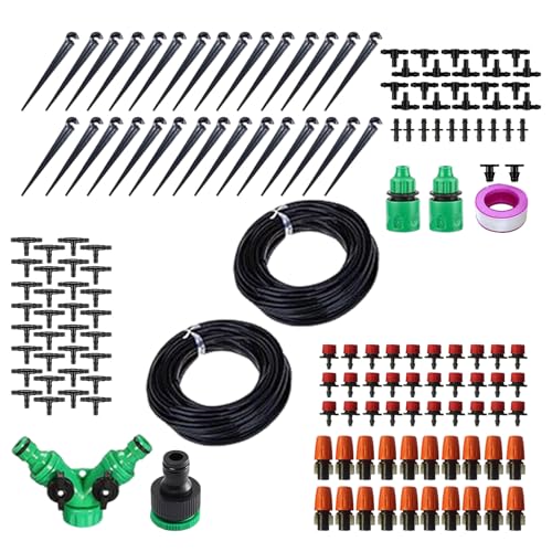 CGACCSD Bewässerungssystem – Bewässerungssystem mit Tropfen, verstellbar, 30 Meter, 360-Grad-Rotation, automatisches Gartenzubehör für Gemüsegarten, Außenbereich, Gewächshaus, Bäume, Blumen und von CGACCSD