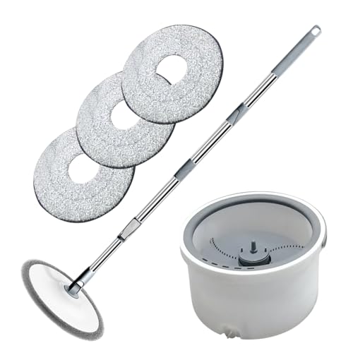 CGACCSD Bodenwischer mit Eimer | Set mit Wischmopp und Eimer drehbar um 360 Grad – kompakter Bodenreiniger für Badezimmer, Fliesen, Parkett, Küche und Wohnzimmer von CGACCSD