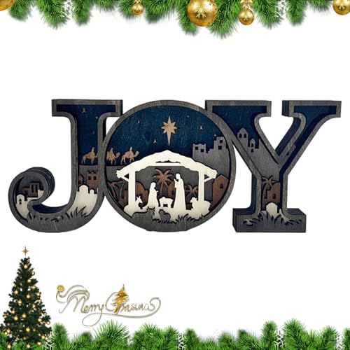 CGACCSD Christliche Dekorationen | Jesus-Buchstaben – Weihnachtsdekoration – Zubehör für Partys aus Holz für Regal, Wand, Büro, Schlafzimmer, Freunde, Haus, Krippe CGACCSD Christliche Dekorationen | Jesus-Buchstaben – Weihnachtsdekoration – Zubehör für Partys aus Holz für Regal, Wand, Büro, Schlafzimmer, Freunde, Haus, Krippe von CGACCSD