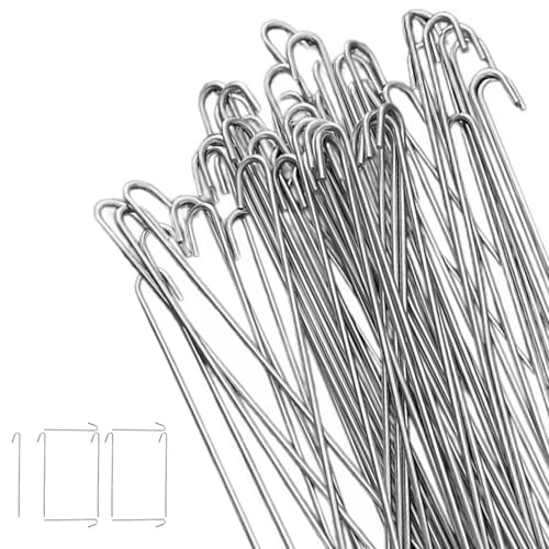 CGACCSD Draht Binder,100 Stück Kettenglied Haken Verbinder | Alu Fixierband Für Rasen Garten Gewerbe von CGACCSD