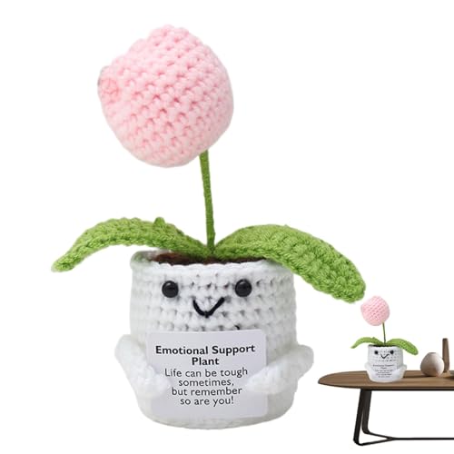 CGACCSD Emotionale Unterstützung, Häkelblume, emotionale Unterstützung, Häkelblume | aus leichtem positivem Strick – Häkeln mit positiven emotionalen Blumen, für Frauen von CGACCSD
