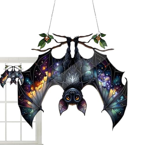 CGACCSD Fledermaus-Fensteraufhänger, Fledermaus-Fensterornament | Halloween-Hängeornament, Halloween-Panel, Sonnenfänger von CGACCSD